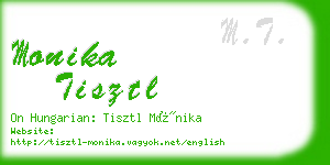 monika tisztl business card